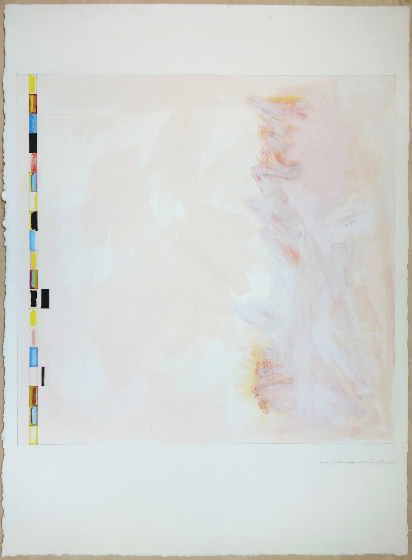 Study for The Chameleon and the Wraith, 2003. Gouache on Paper. 30"x22" (paper); 20"x20.5" (image)