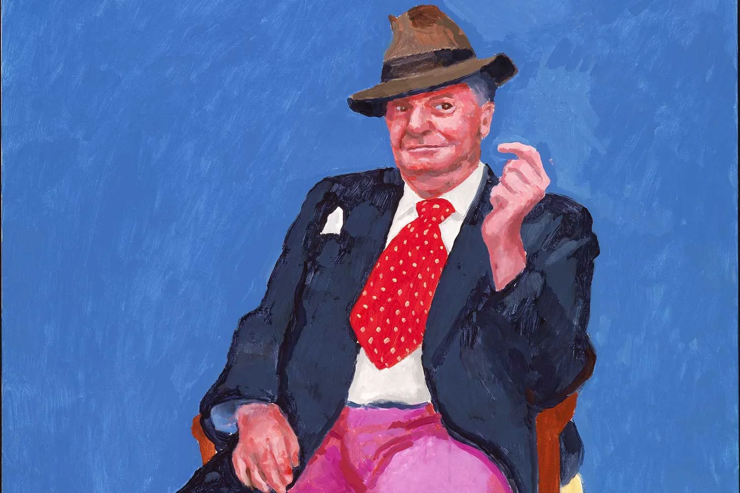 David Hockney, Barry Humphries, 26th, 27th, 28th March 2015 (detail) from 82 Portraits and 1 Still-life , 2015, collection of the artist, © David Hockney, photo by Richard Schmidt
