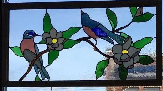 Robins on Dogwood Branch 52”x 27” Oak Frame Regular Price: $1500.00