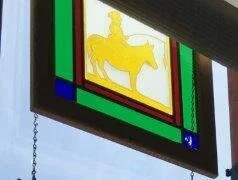 Boy with Horse and Carrot on a string 14”x 14.5” Oak Frame Regular Price: $140.00
