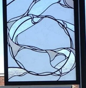 Abstract Salmon with Clear Duncun 26”x 37” Black Wood Frame Regular Price: $2,000.00