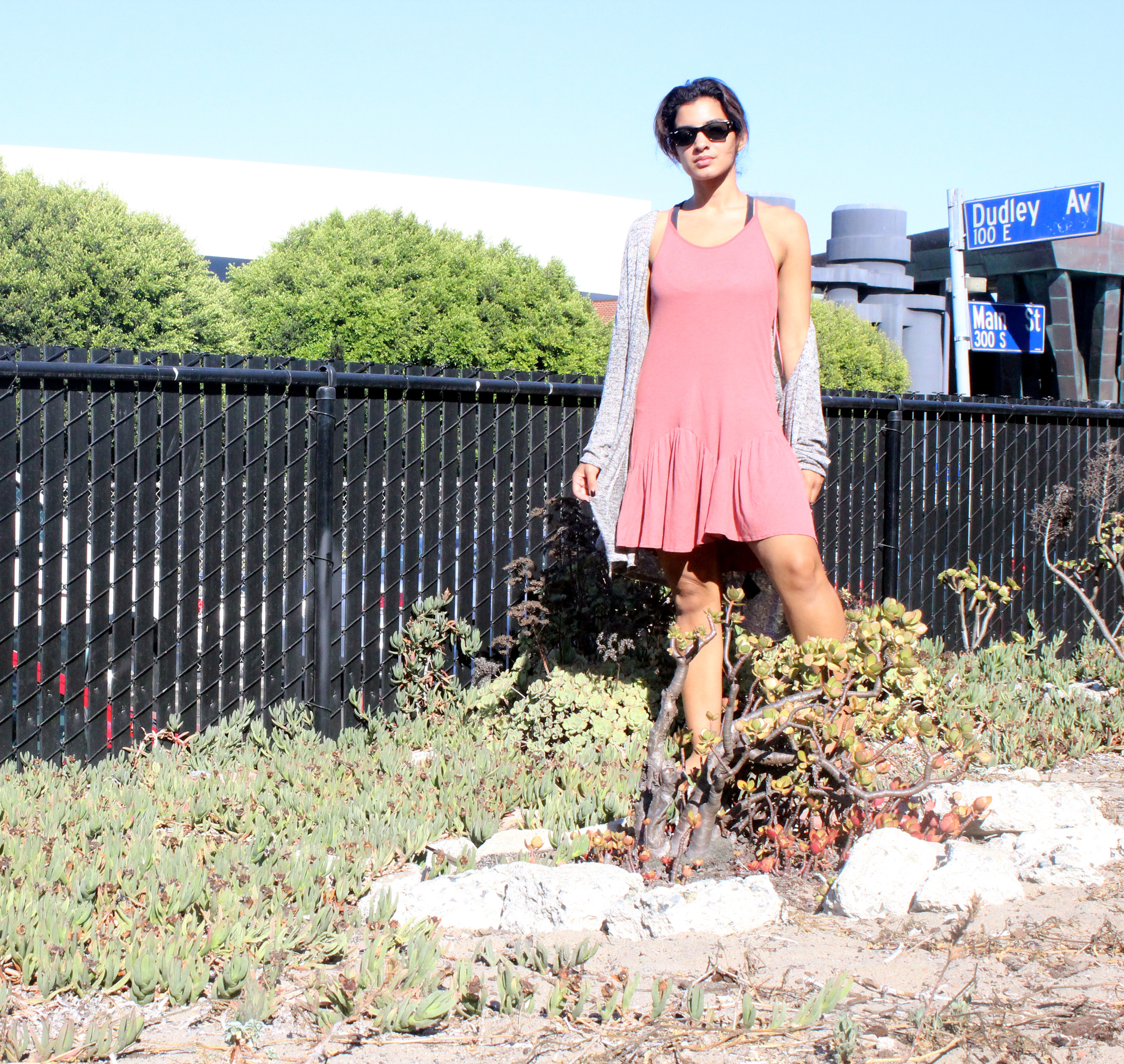 Dress & Sweater: H&M Shoes: Soludos Crazy Hair: Natural