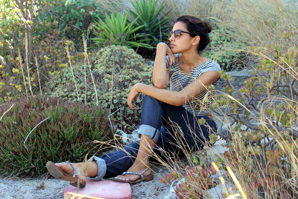 Top: Zara Jeans: Joe's Jeans Shoes: Handmade in Capri Sunglasses: Rayban