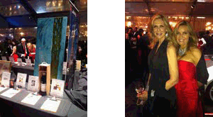 Red Cross Gala in Union Square, 2013; "Avalon" donated and sold at the auction, and Valerie with Red Cross volunteer, Nazy Severaid