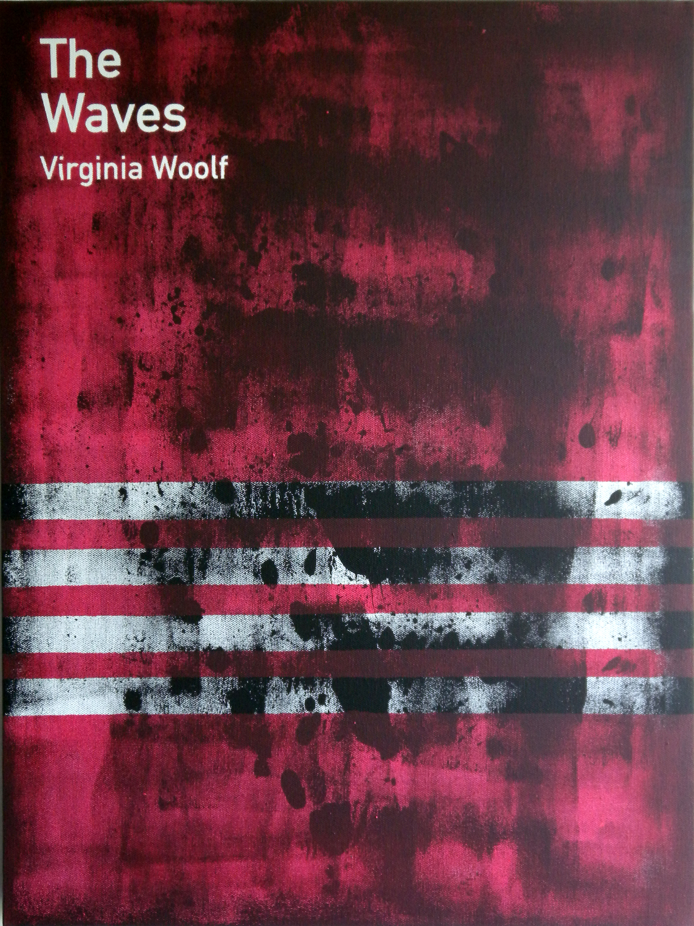   The Waves / Virginia Woolf (2)  2013 Acrylic on canvas 46 x 61 x 3.5 cm 