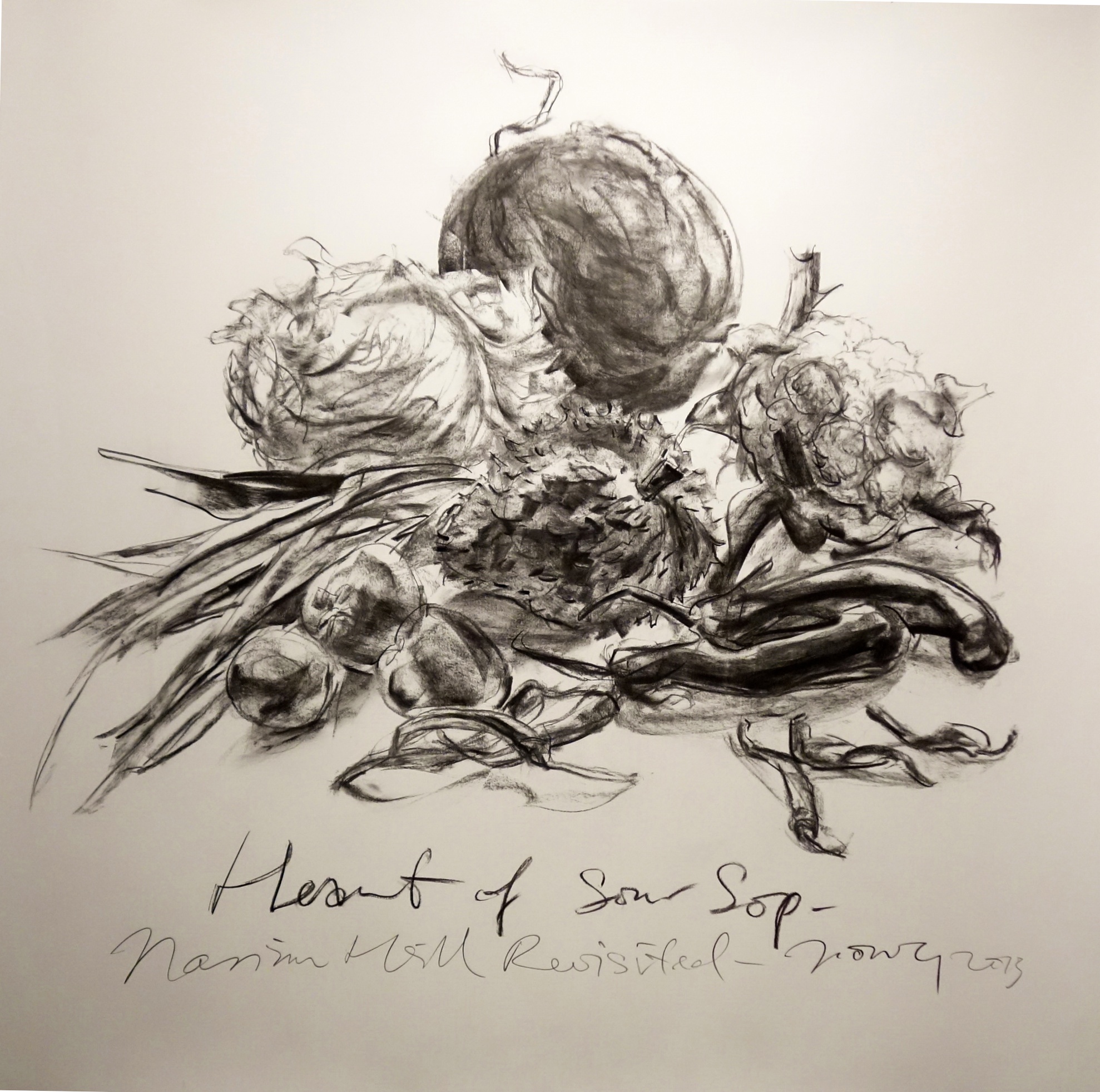   Heart of Soursop  2013 Charcoal on paper approx. H120 x W120 cm 