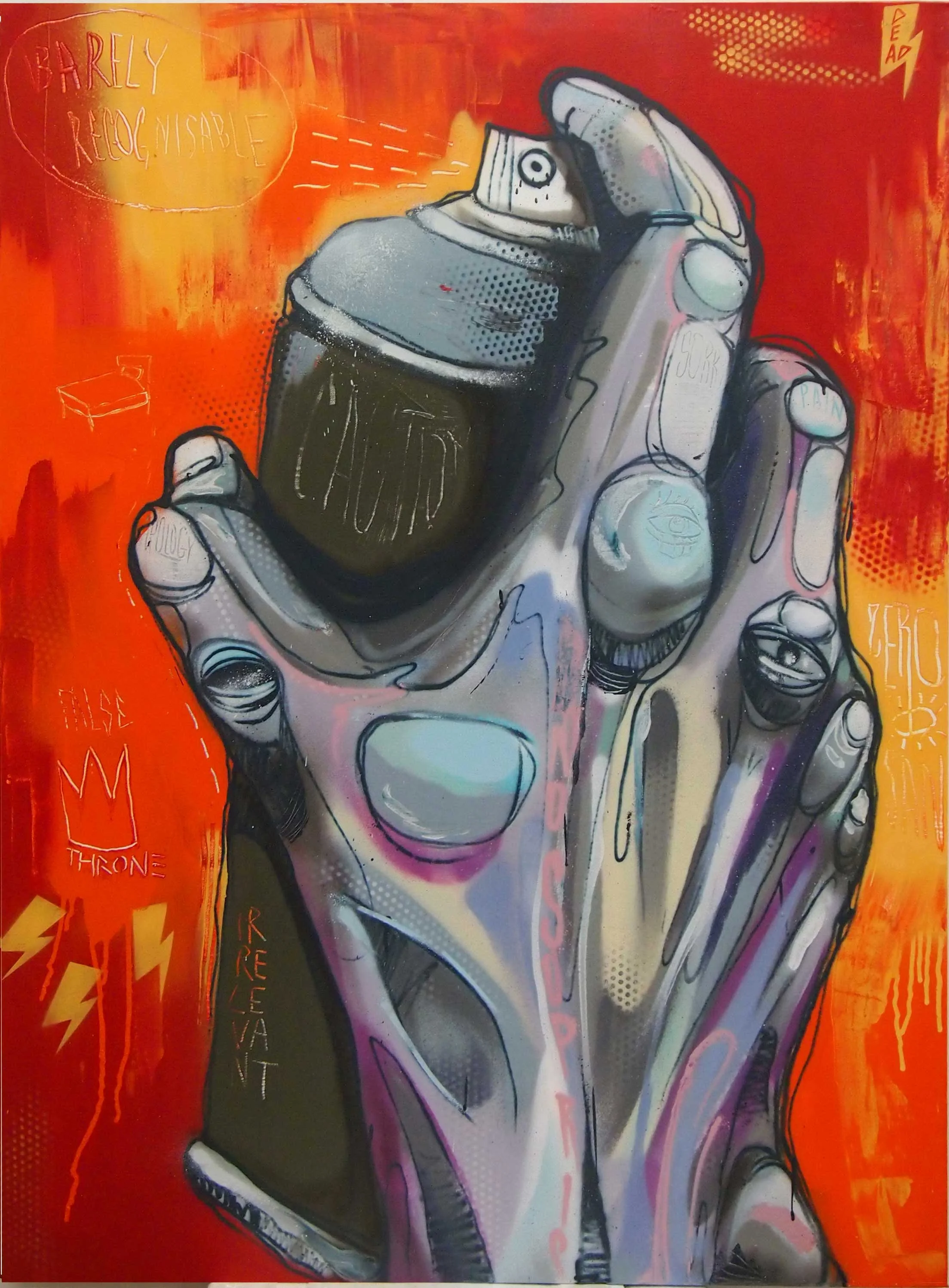 ZERO MistyEyed 2013 Aerosol paint on canvas 48 x 36"