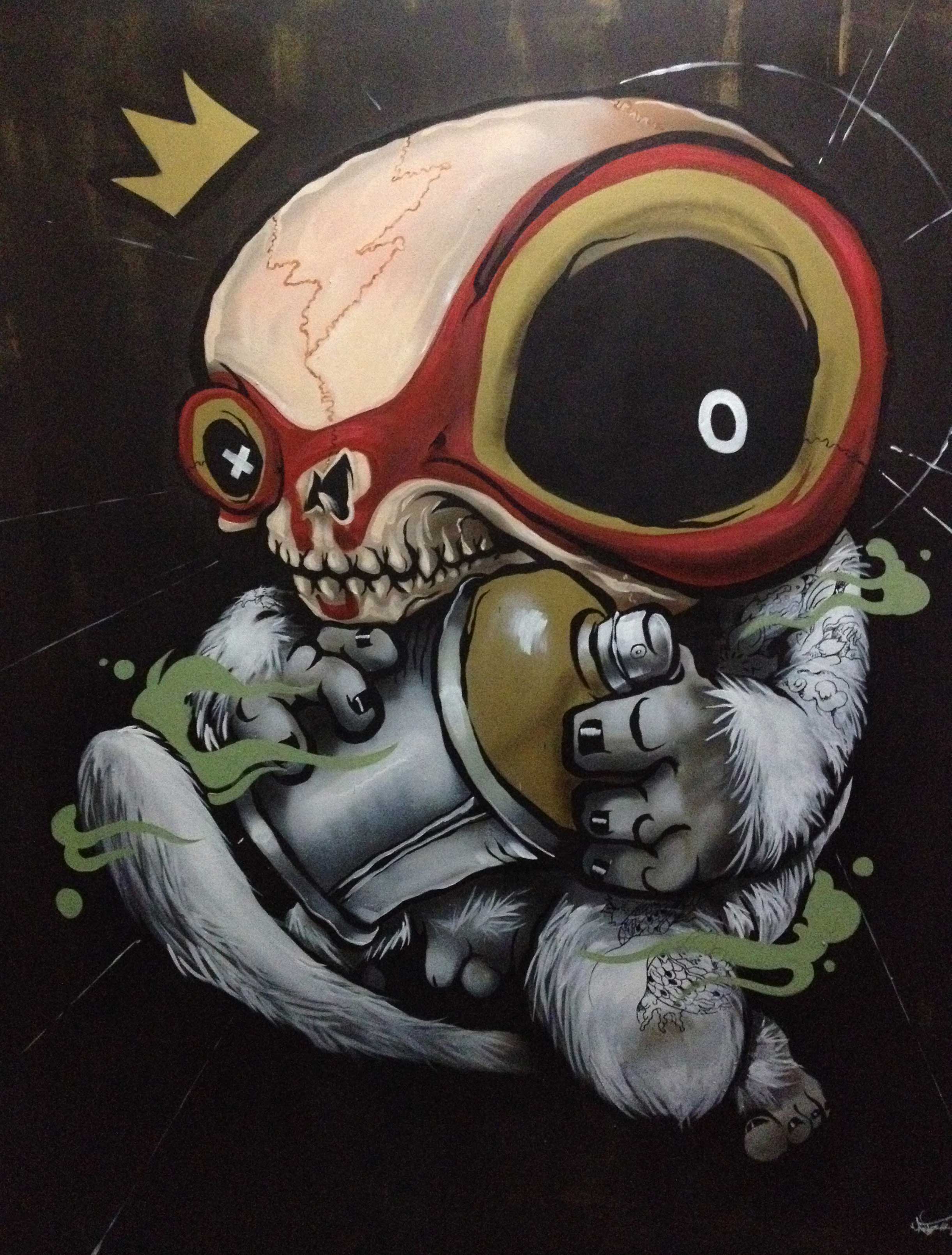 ANTZ RaSKULL 2012 Mixed medium on canvas 60 x 40"