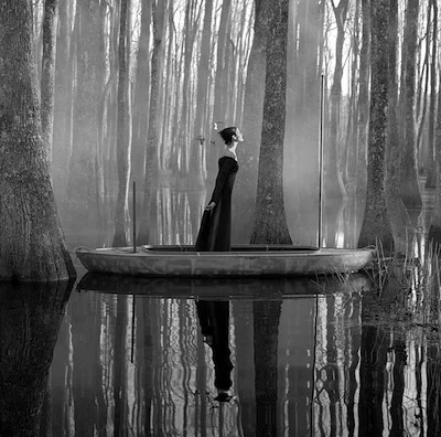 Danielle in Boat, Beaufort, South Carolina 1996 Archival pigment print 22 x 22" (image) 25 x 39" (paper)