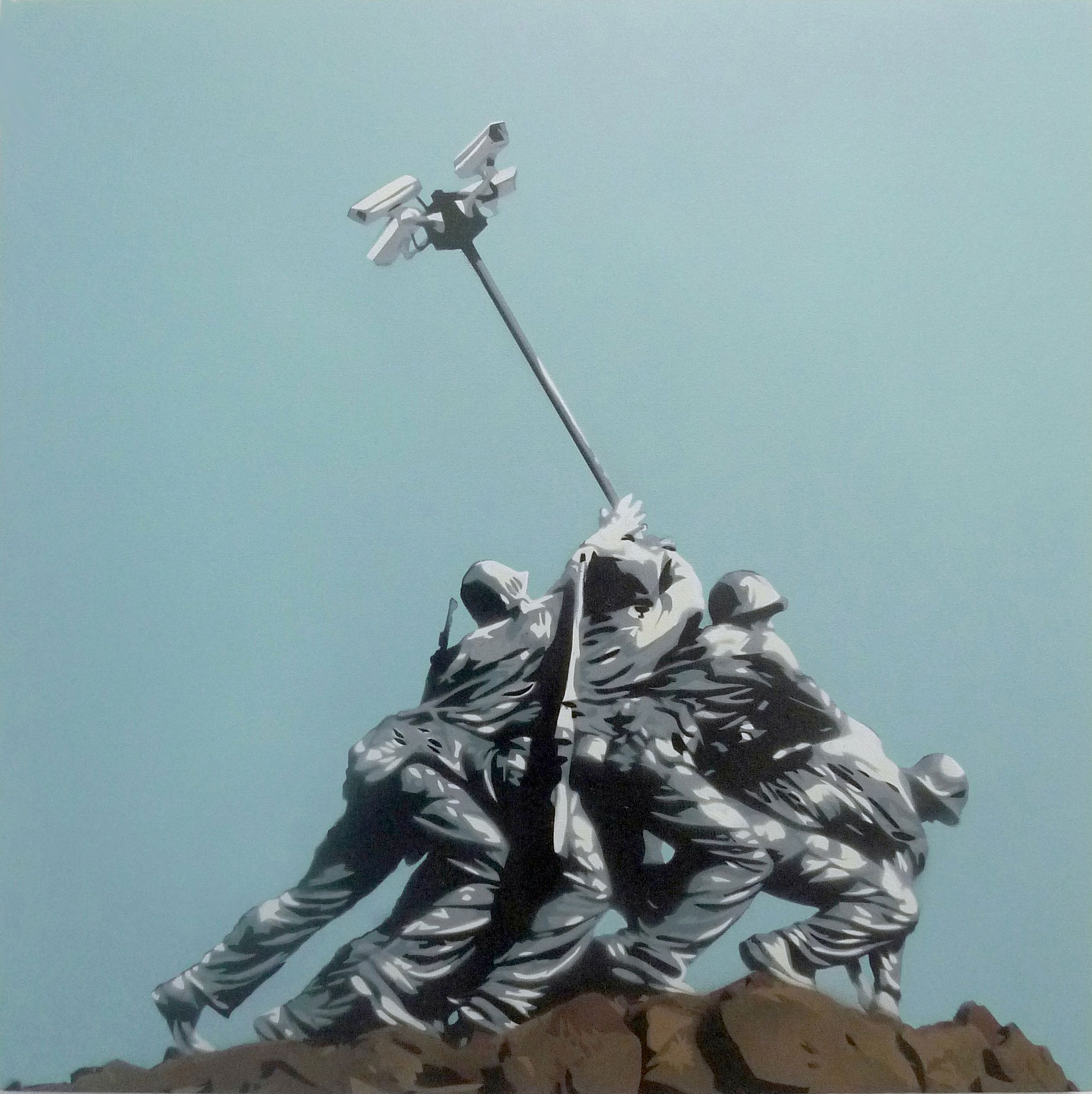 TR853-1 Closed.Circuit.Terror.Vision 2013 Spray paint on canvas 76 x 76 cm
