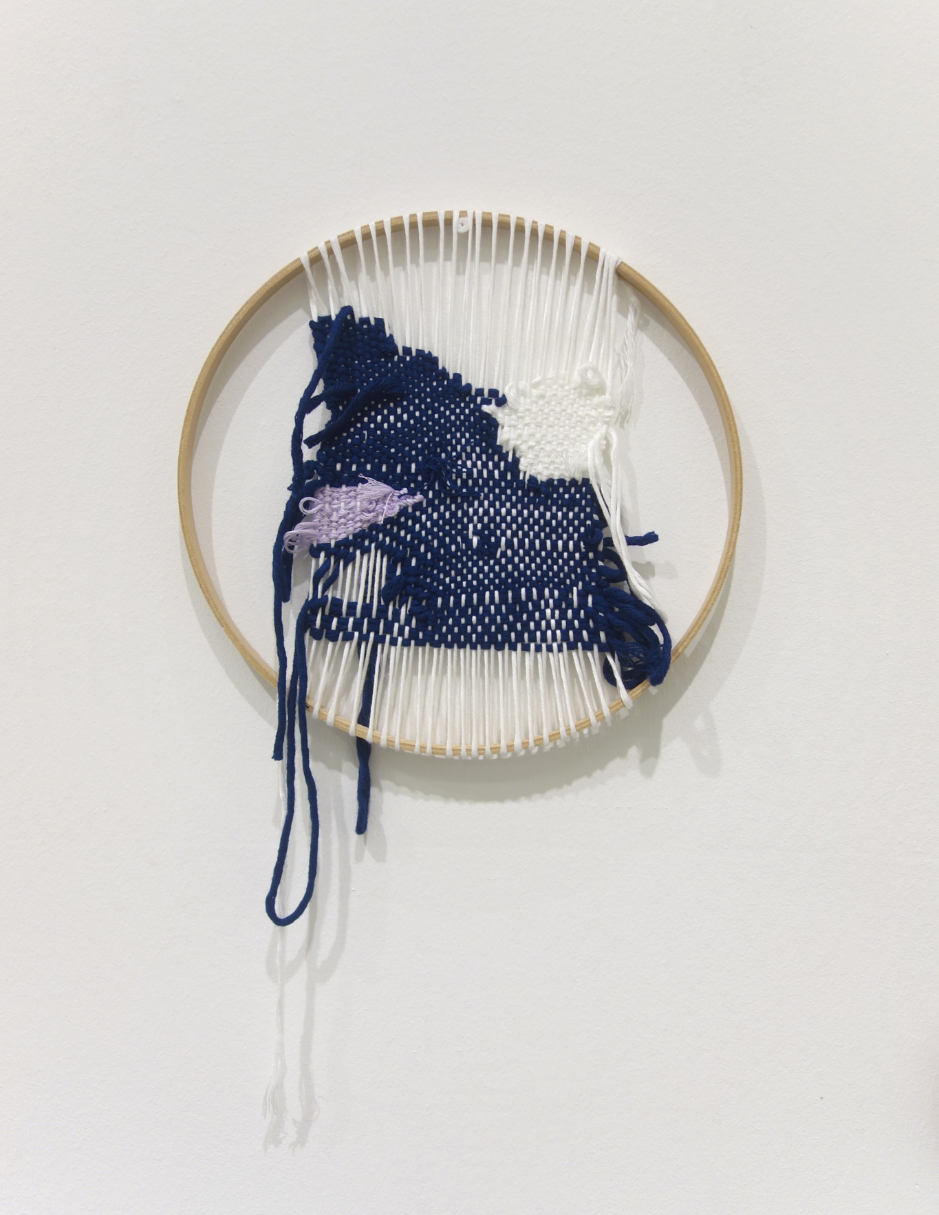  Izziyana Suhaimi  Cross Section of Bone VI  2015 Cotton thread woven on wooden hoop H33 x W27 cm 