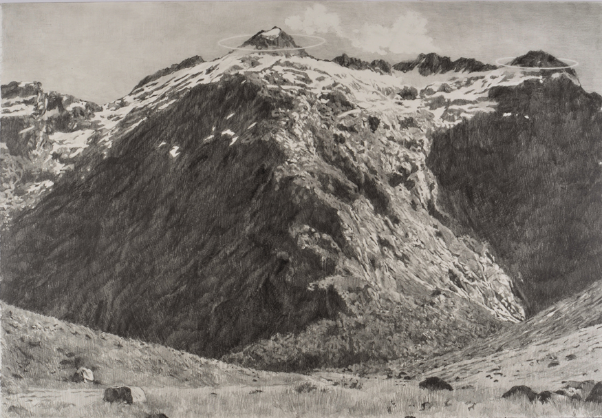  Ashley YEO  Brutalism of the Universe (Mountain)  2012 Graphite on paper H37.5 x W55 cm 