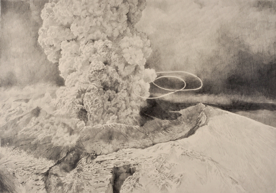  Ashley YEO  Brutalism of the Universe (Volcano)  2012 Graphite on paper H37.5 x W55 cm 