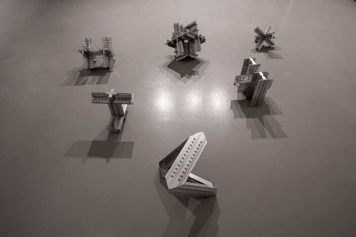  Grace TAN   PARTICULATE Studies  series 2019  CNC machined aluminium with stainless steel fasteners  Unique edition + 1 AP  Approx. H30 x W30 x D30 cm each Installation view 