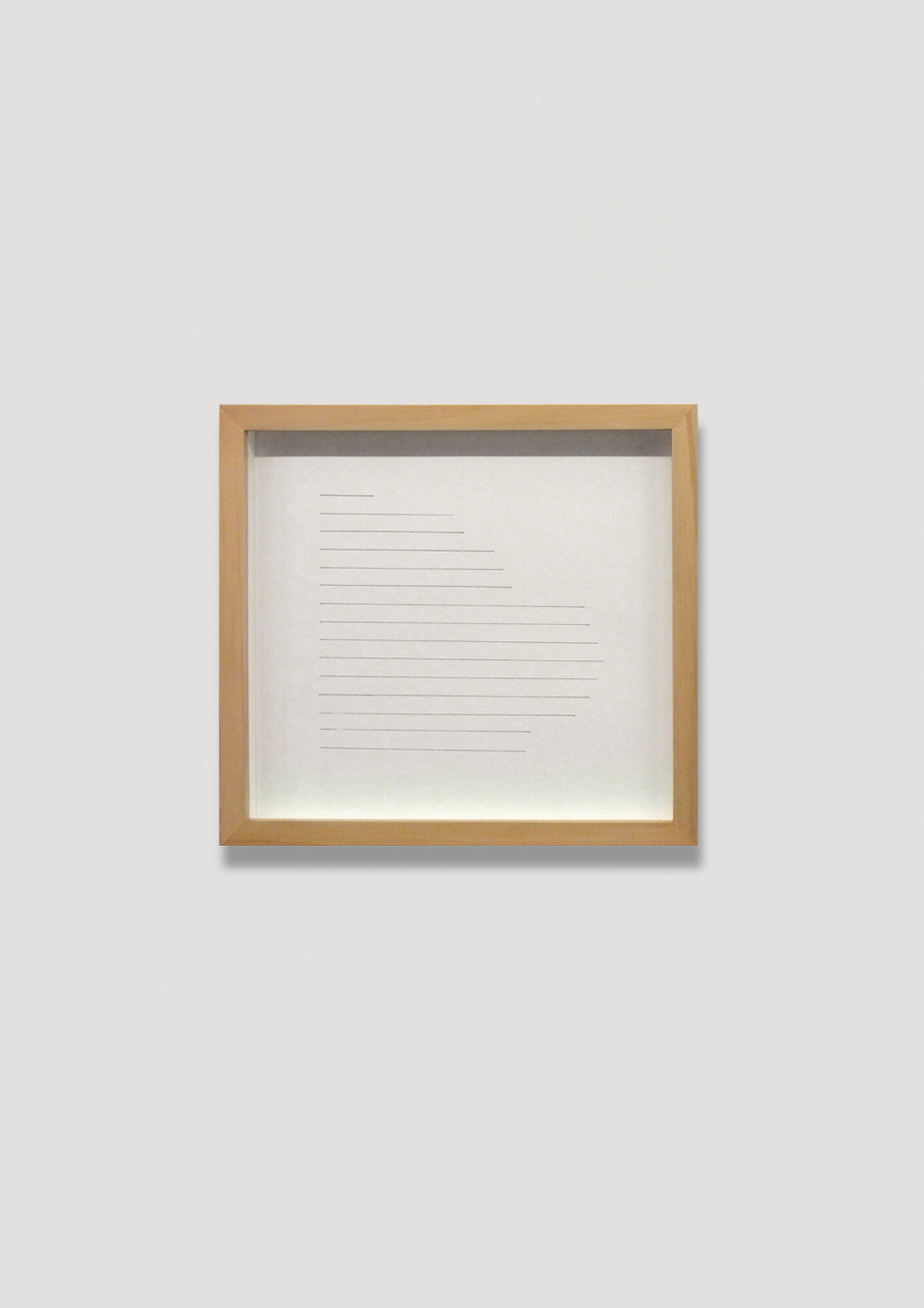  Bea CAMACHO   Self-Portrait (Circumference of Right Hand at ½” Intervals)   2010  Pencil on paper  H28 x W30.5 cm (artwork)  H30.5 x W33 x D3.8 cm (frame)  