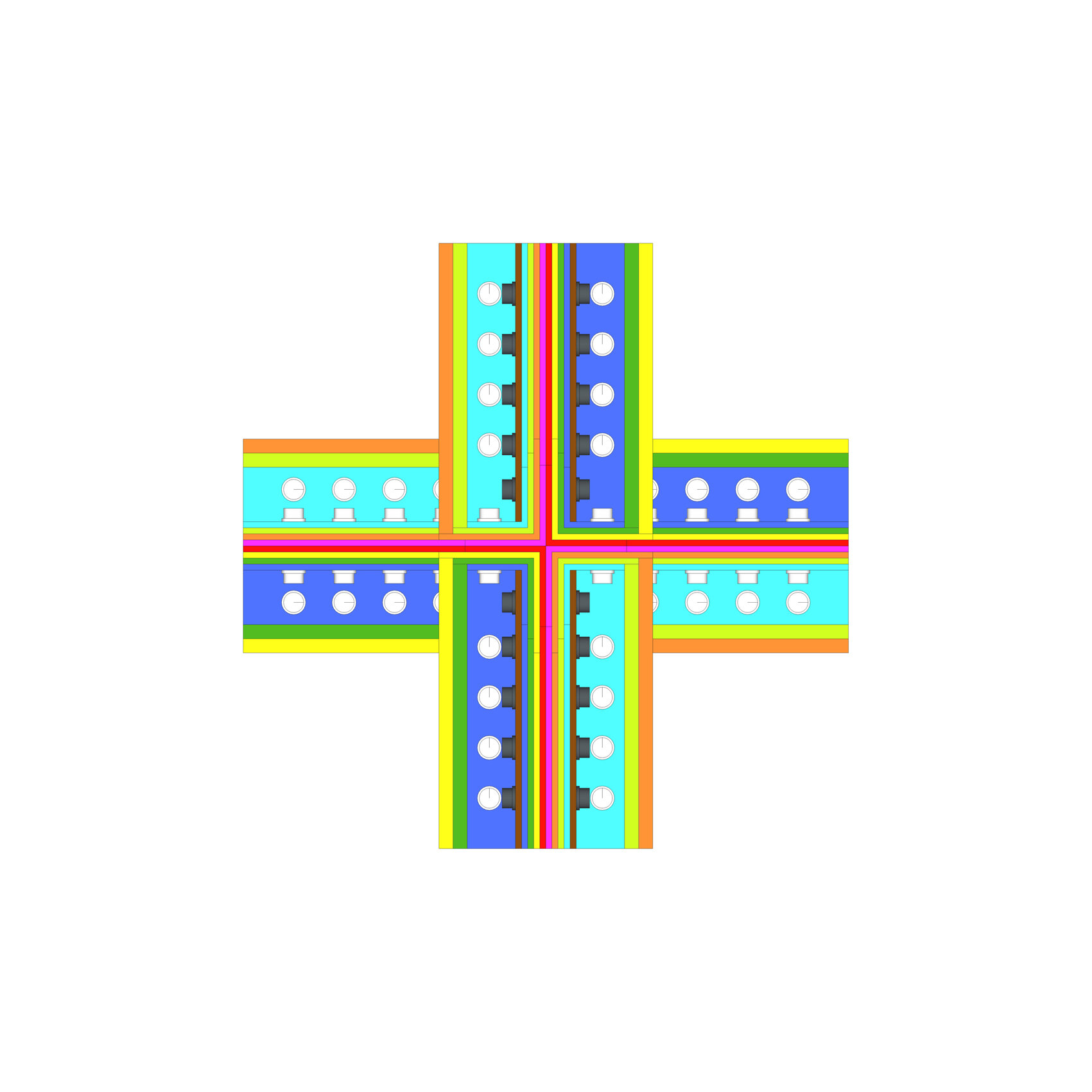  Grace TAN   PARTICULATE 1-5A (Plan View)   2019  Edition of 5 + 1AP  H30 x W30 cm each, triptych  