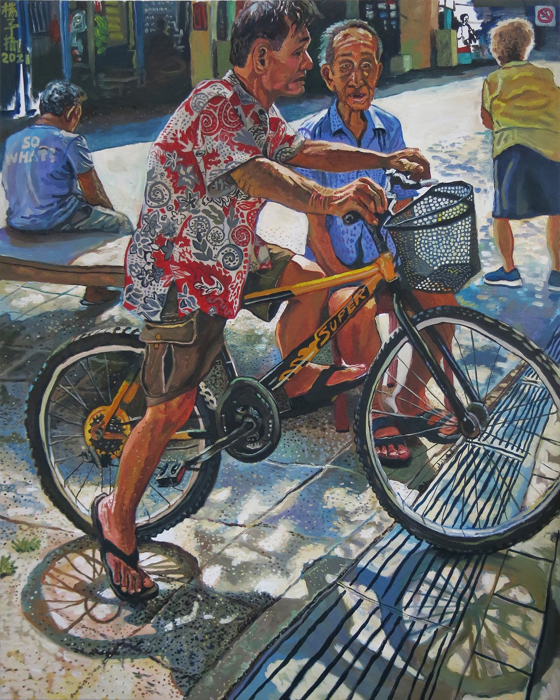  YEO Tze Yang  Man In A Shirt With Patterns  2021 Oil on canvas H152 x W122 cm 