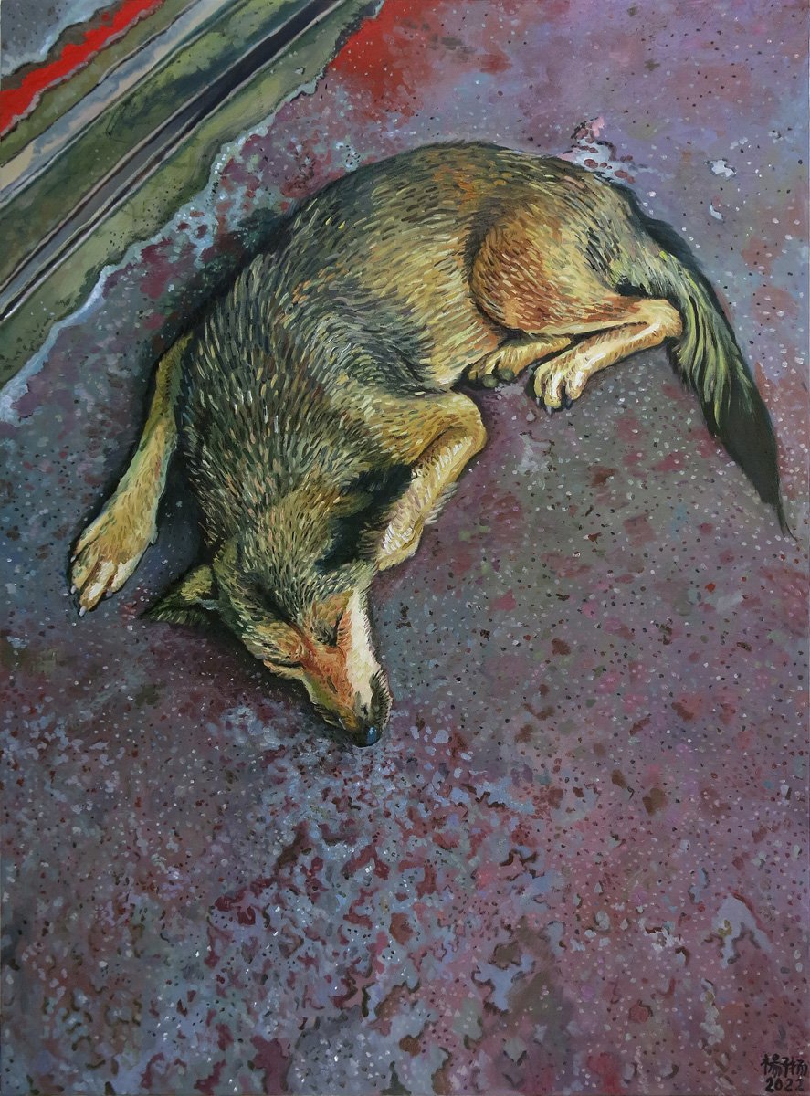  YEO Tze Yang  Sleeping Dog  2022 Oil on canvas H122 x W92 cm 