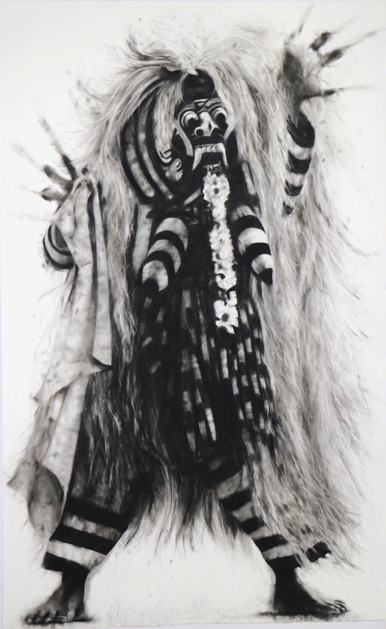  Ahmad Zakii Anwar   Rangda (Bali series)   2004  Charcoal on Paper  H183 x H115 cm 