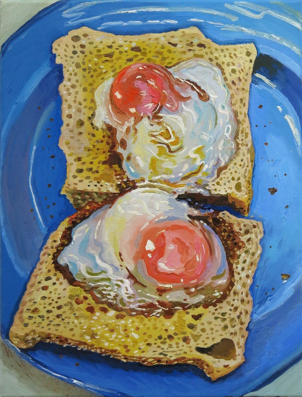  Yeo Tze Yang   888 (Eggs)   2023  Oil on canvas  H40 x W29.5 x D2 cm                  