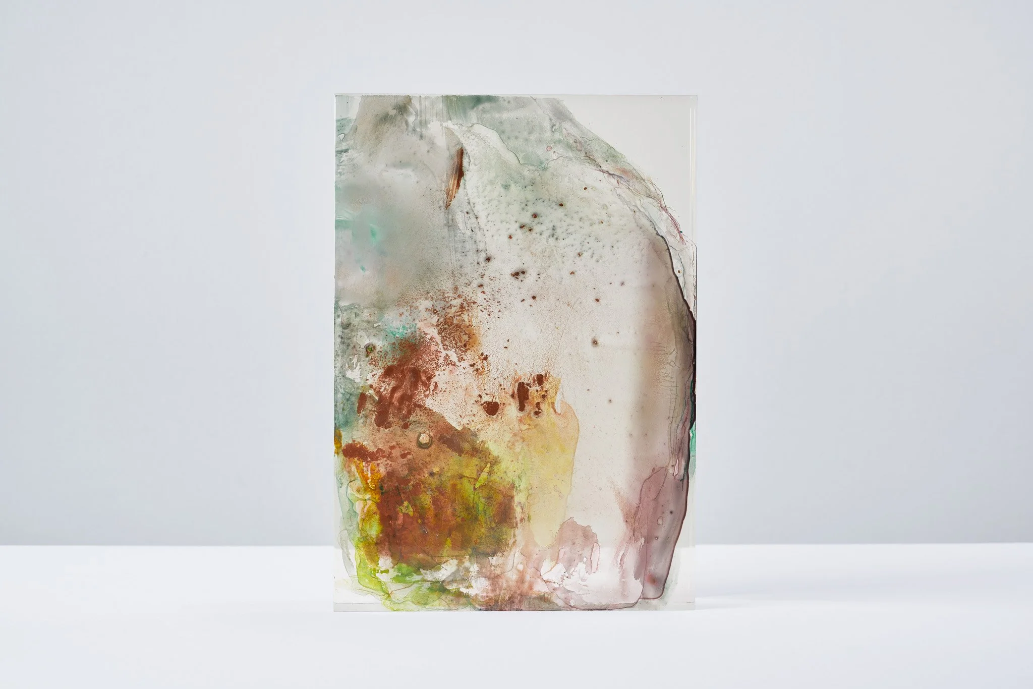   When Coasts Collide V  2020 Acrylic and resin on plexiglass H30 x W21 x D5 cm 