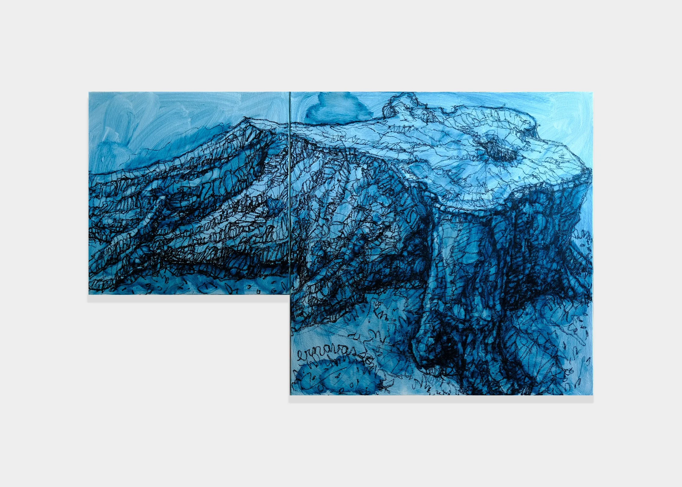 Elaine Navas, Breakdance, 2026, Oil stick on canvas, H91.4 x W152.4 x D4 cm-On wall.jpg
