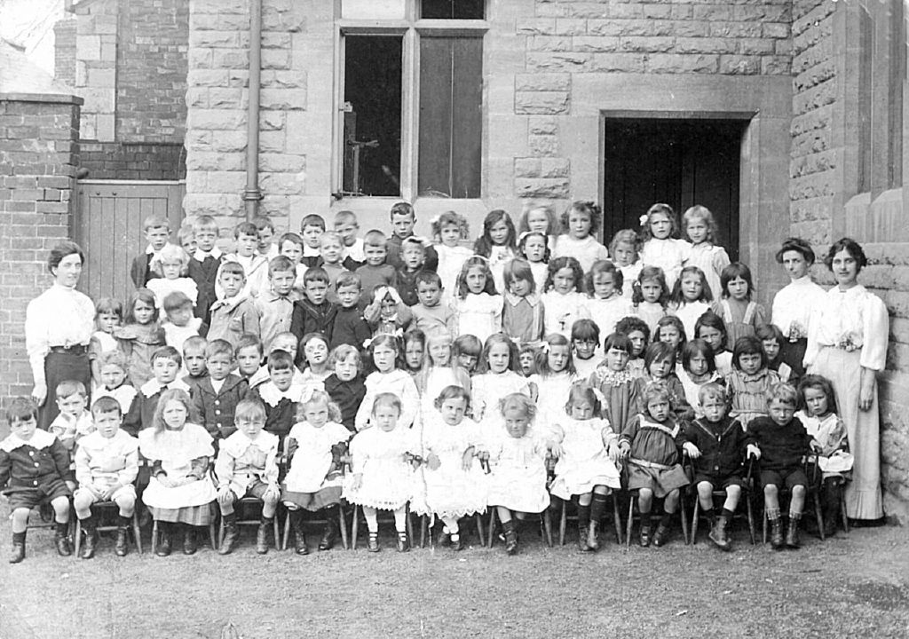 Parish Hall, Lion St as a school in 1898. During WWII evacuees were posted here to be taken in by the good folk of Hay.