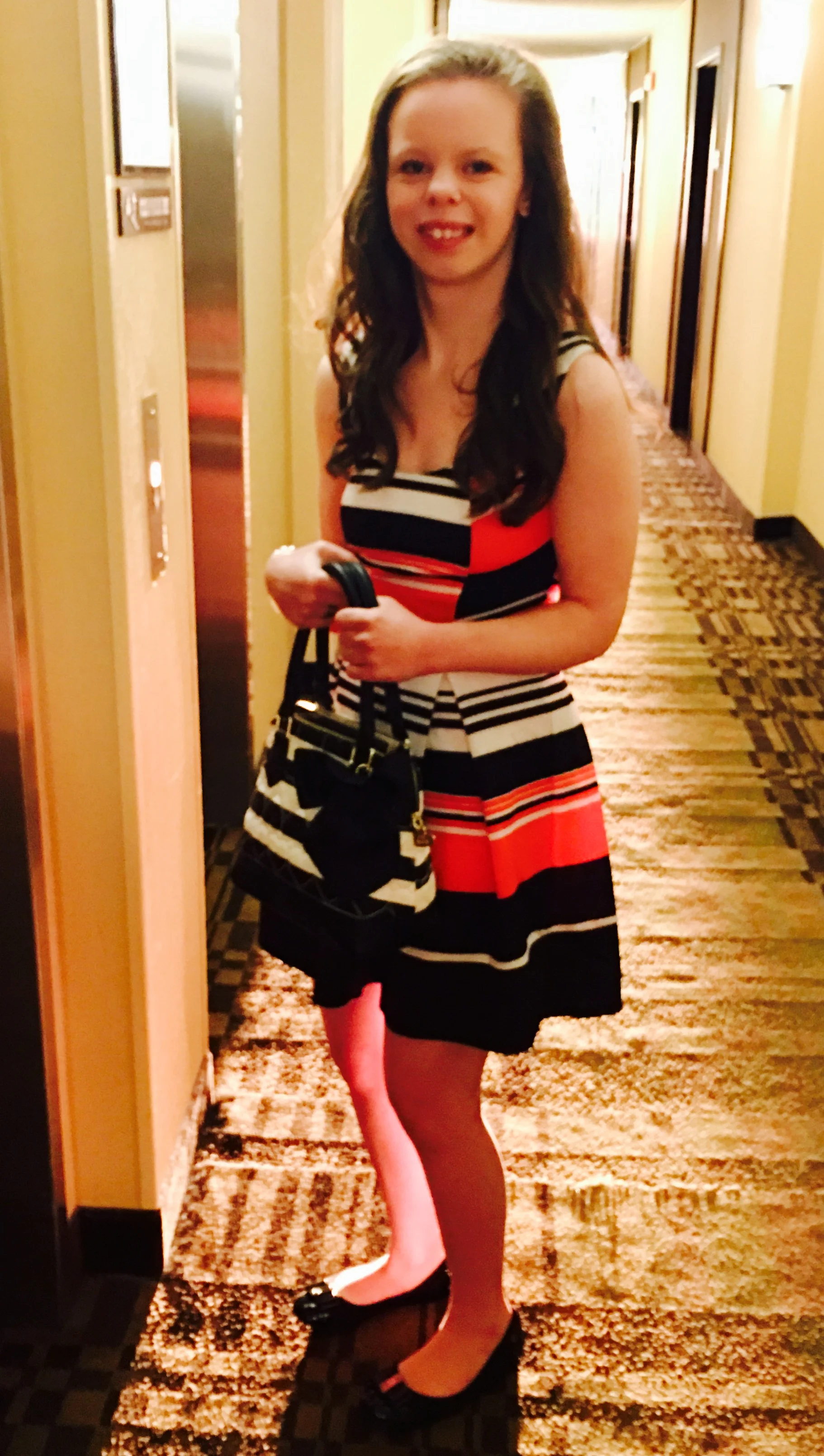 Chloe chose the perfect blend of fun and business casual, don't you think? I'm super proud of her comfy but adorable flats (the letter indicated she may be doing ALOT of walking so comfort was a top priority!). 