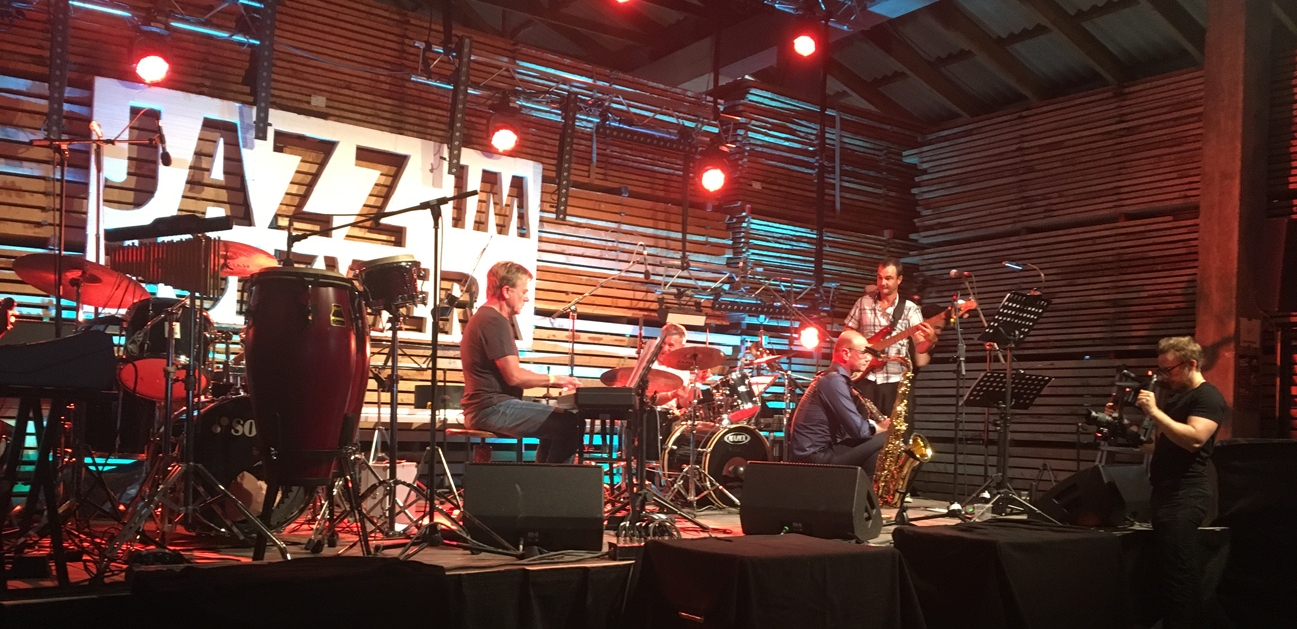 ... JAZZ IM HOIZWERK 2018, MANFRED PUNZ - JOE RESL- PETER RITZINGER - LUKAS WÄLLSTEDT (Foto: Angelika Resl)