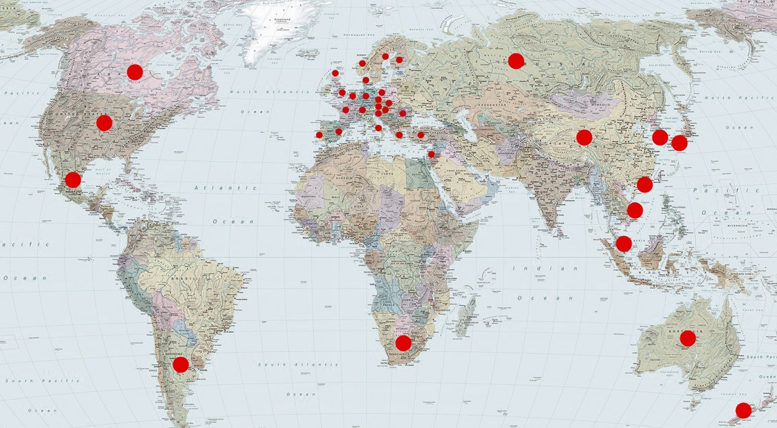 … my compositions are played in these countries (2018)