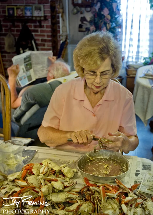 Picking Crabs. Smith Island, Maryland 