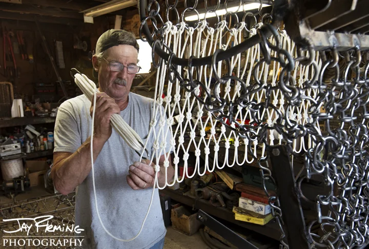 Tilghman Island waterman is one of the best dredge welders on the Chesapeake Bay. October 2014