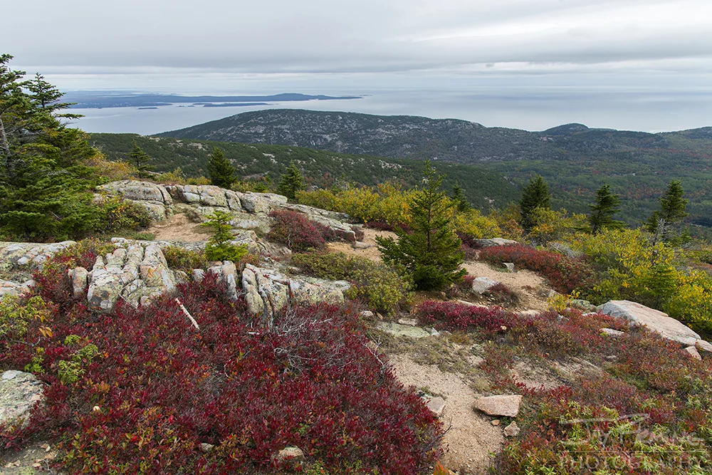 Looking east from the summit of Cadillac Mountain, Maine’s highest peak.