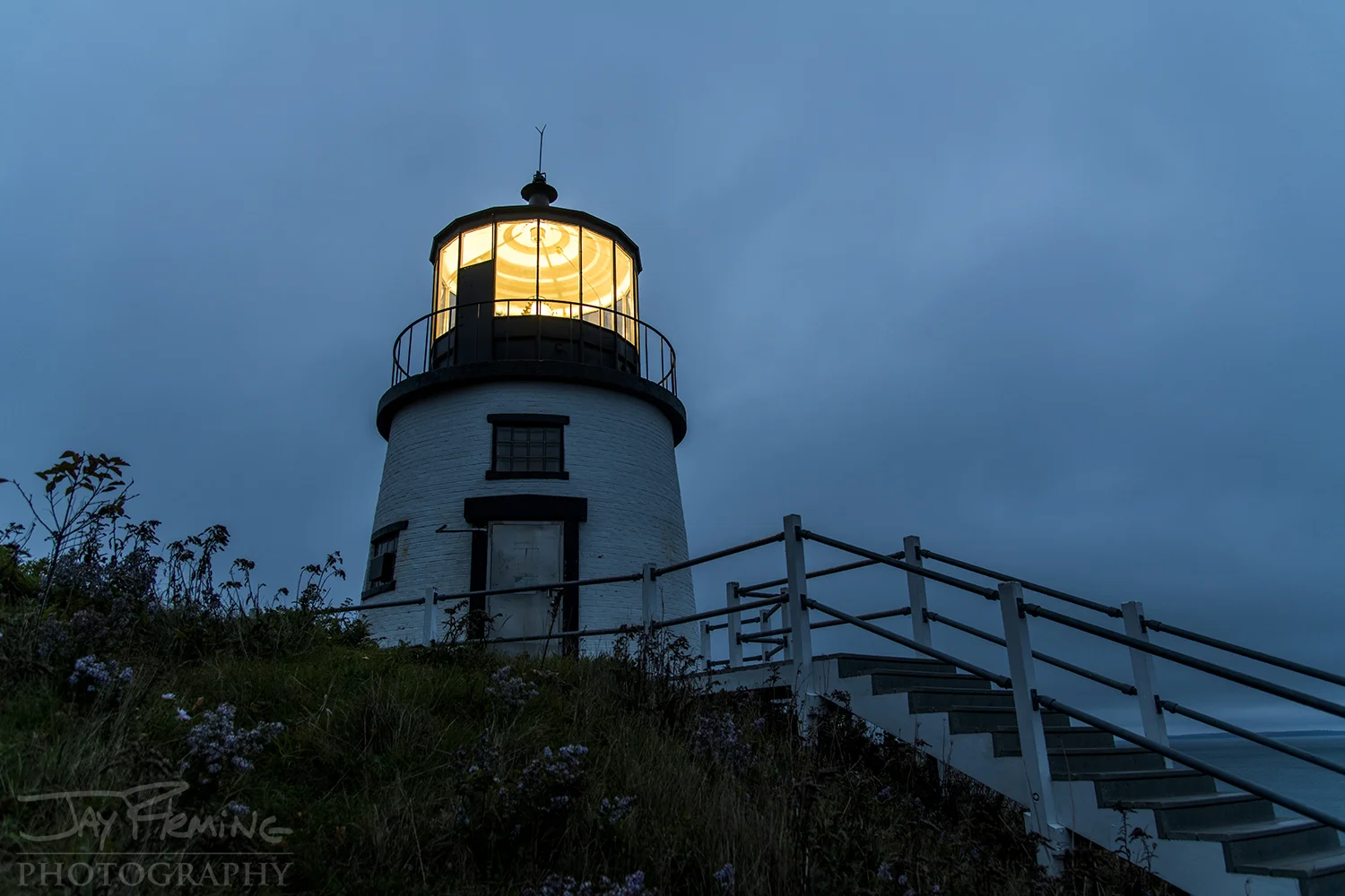 Owls Head light at dawn.