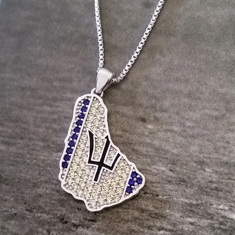 Barbados Country Crystal Pendant Necklace