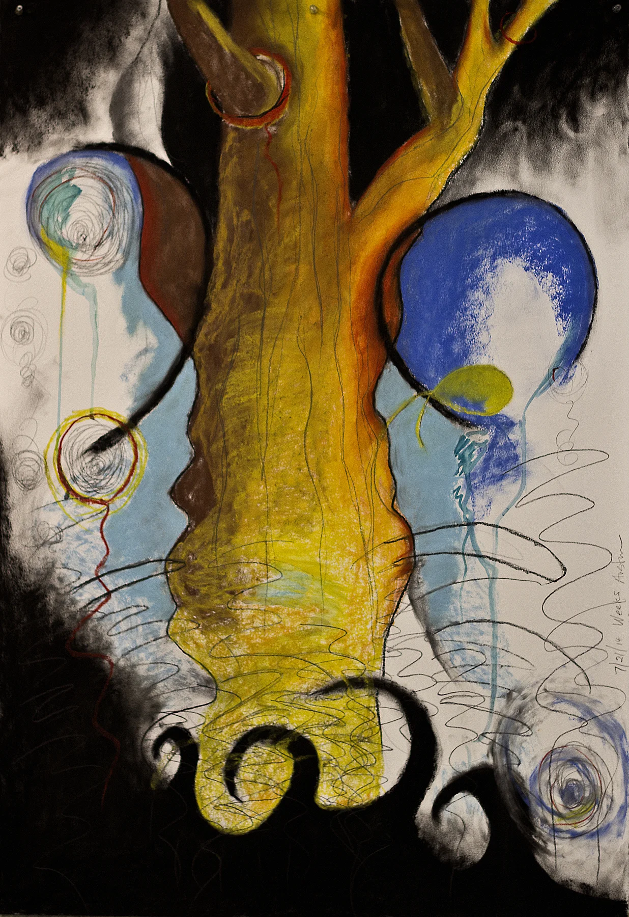 Scout K. Austin and Kellie Weeks, Untitled No. 26 pastel and charcoal, 30 x 44 in., $600.00