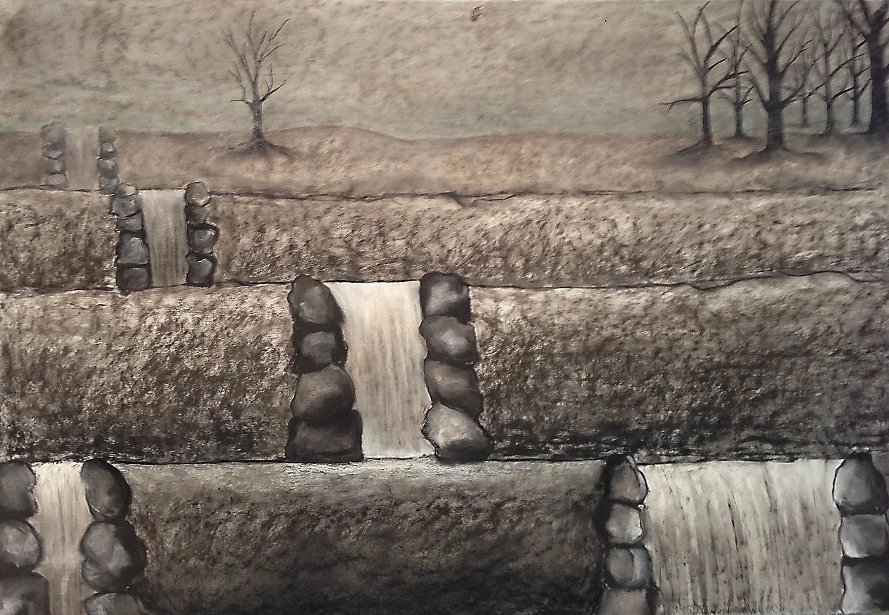 Scout K. Austin and Kellie Weeks, Untitled No. 41 pastel and charcoal, 44 x 30 in., $600.00