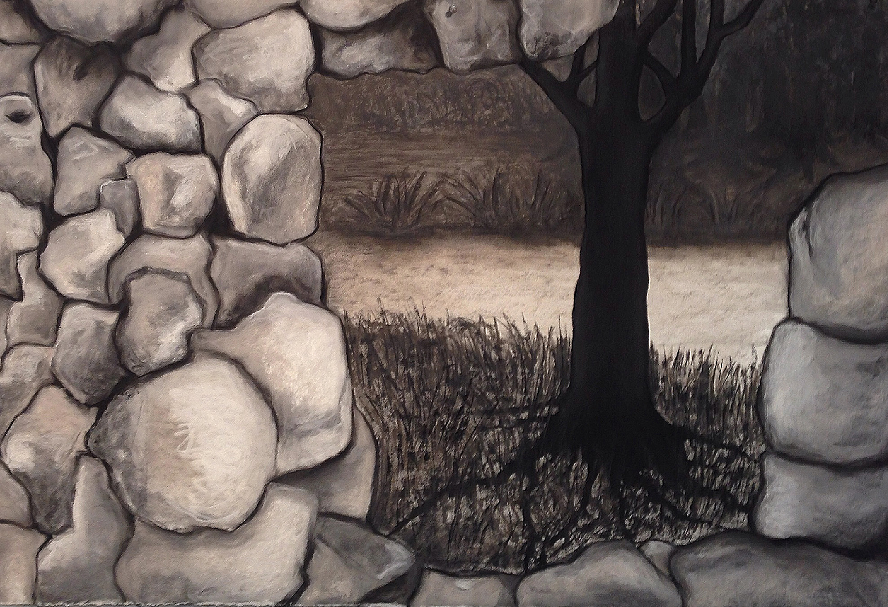   Scout K. Austin  &nbsp;and Kellie Weeks,&nbsp;  Untitled No. 48   pastel and charcoal, 44 x 30 in., $600.00 