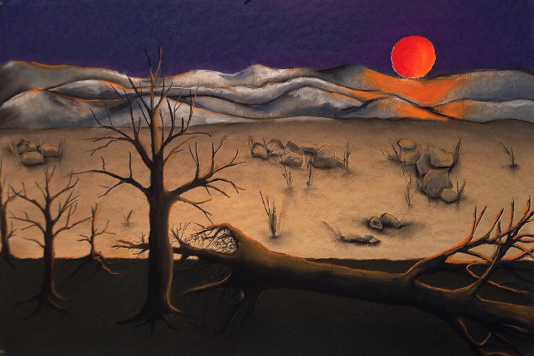 Scout K. Austin and Kellie Weeks, Untitled No. 58 pastel and charcoal, 44 x 30 in., $600.00