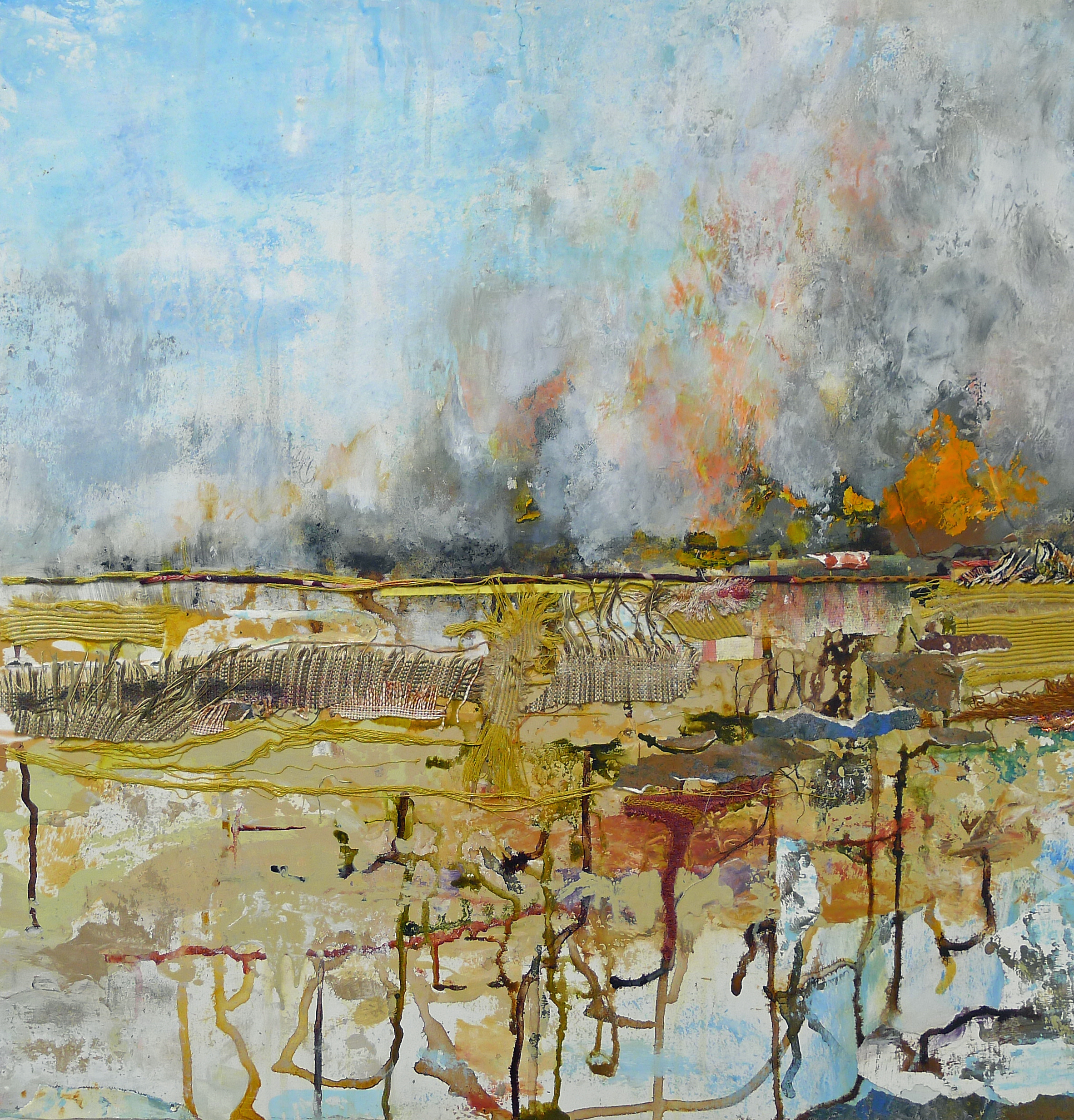 Brenda Cirioni, Marsh Series: Rich , mixed media, 24x24, $1,800