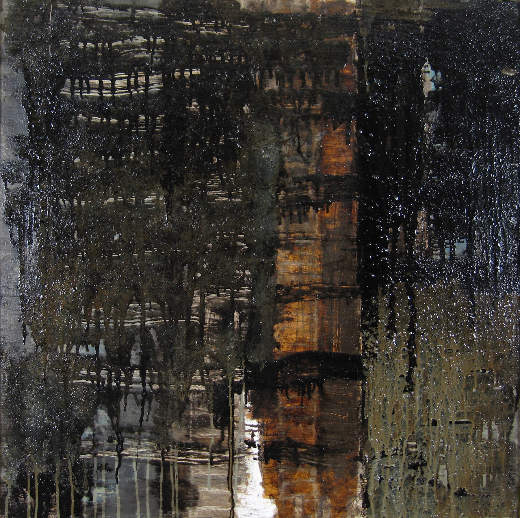  Leslie Zelamsky, &nbsp;Before the Storm,&nbsp; mixed media, 30x30, $1,900 