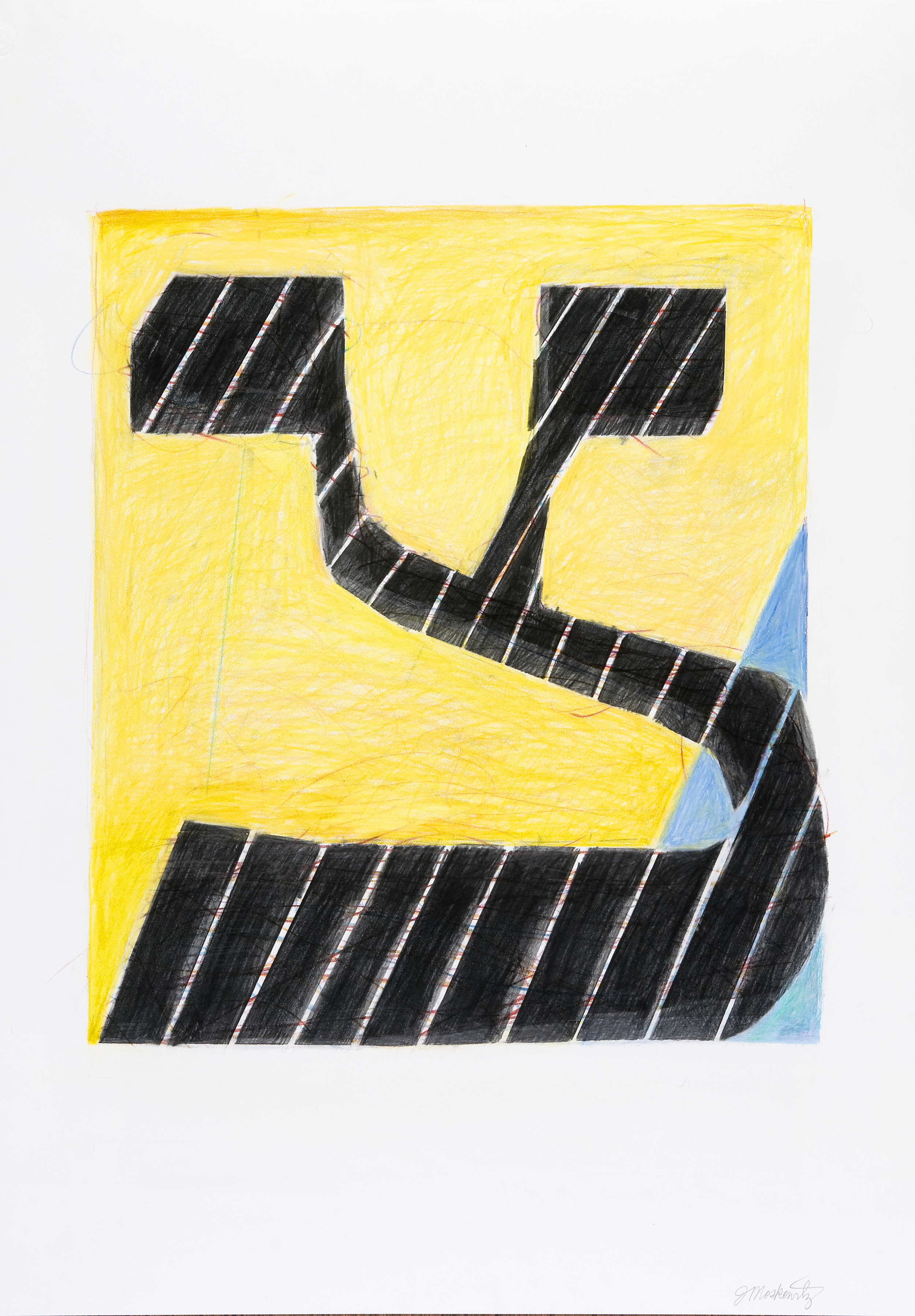  Joel Moskowitz " Tsadee " graphite and colored pencil, 29"x22" 