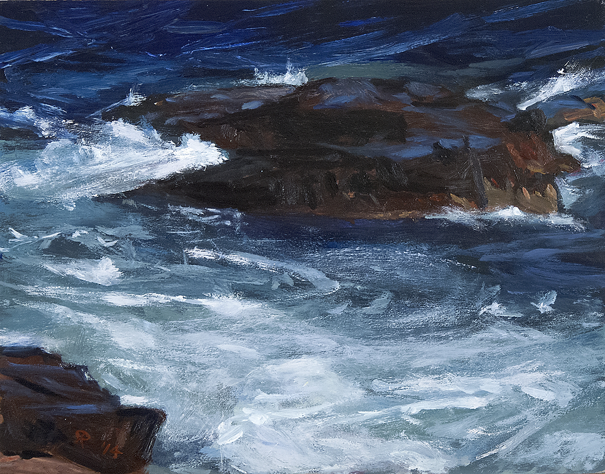   Acadia III (Two Rocks, Turbulence) , oil on panel, 11x14,  SOLD  