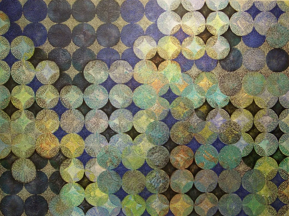 Denise Driscoll, Circles 15 , acrylic on panel, 36x48, SOLD