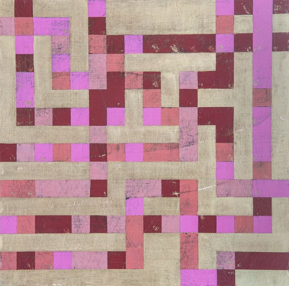Denise Driscoll, Ravel 2 , acrylic on panel, 12x12