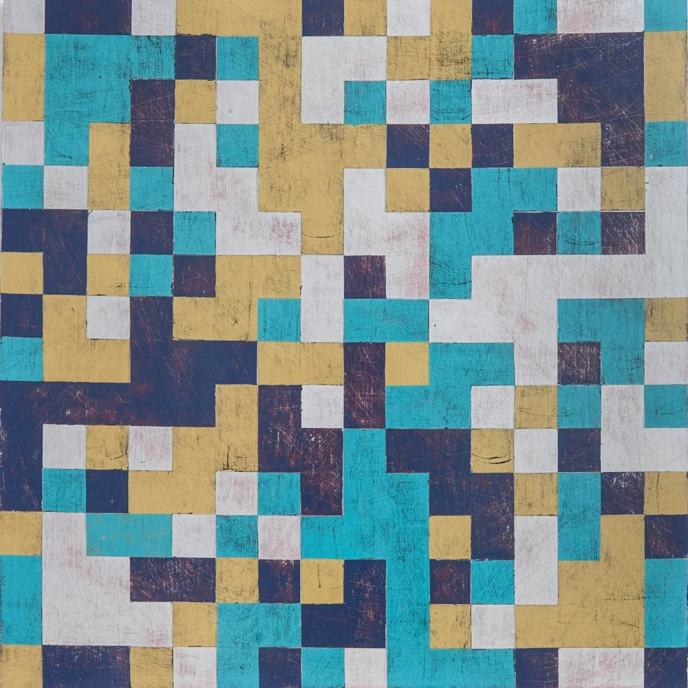 Denise Driscoll, Replication 3 , acrylic on panel, 24x24