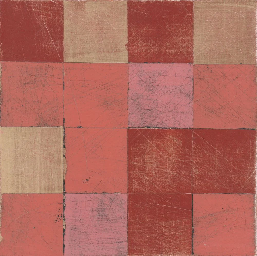 Denise Driscoll, Encoded 7 , acrylic on panel, 8x8