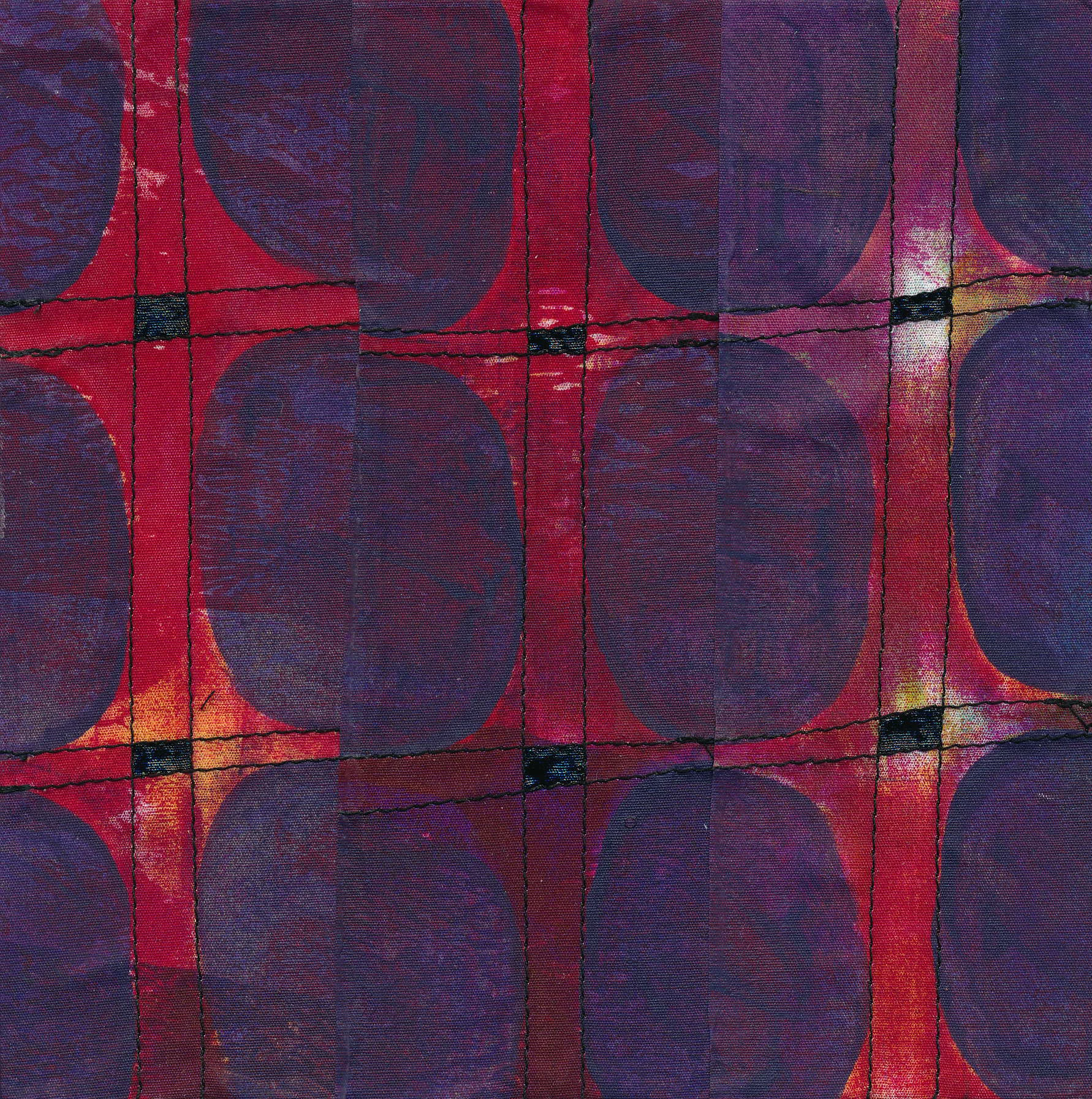 Jeanne Williamson, Fragments from Ice on Fences #13 , mixed media on board, 6x6