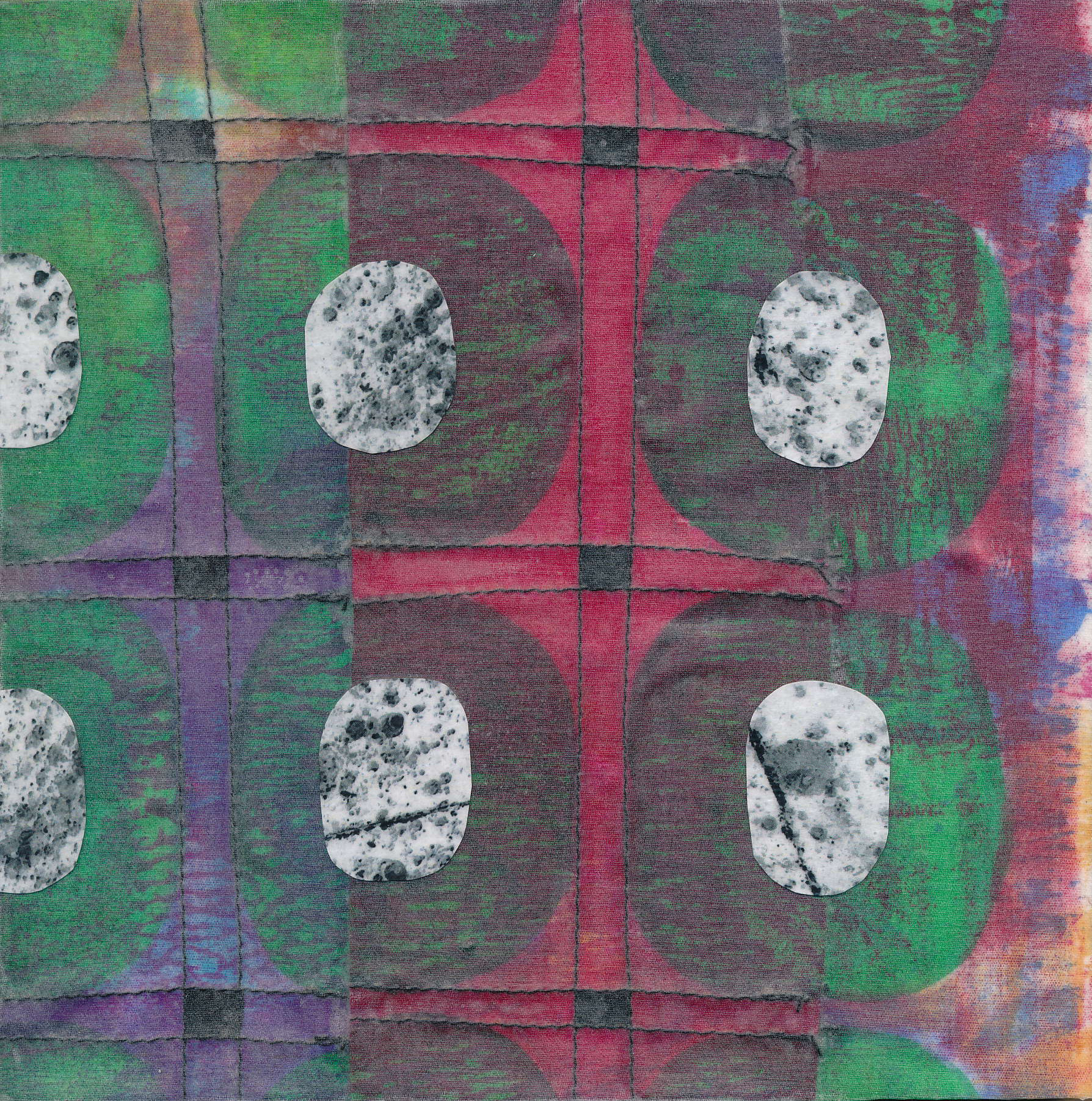  Jeanne Williamson,  Fragments from Ice on Fences #14 , mixed media on board, 6x6 