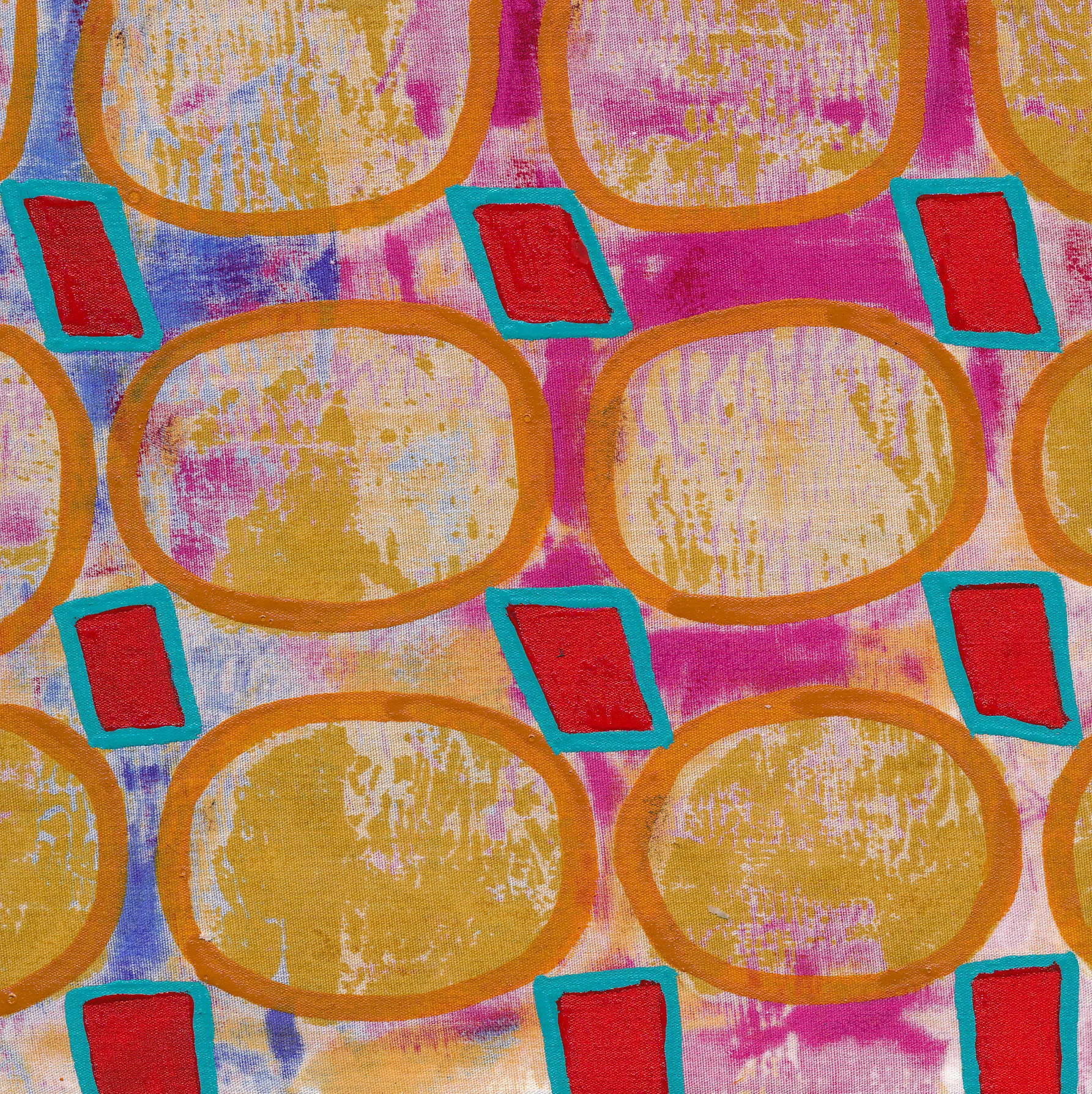 Jeanne Williamson, Fragments from Ice on Fences #19 , mixed media on board, 6x6